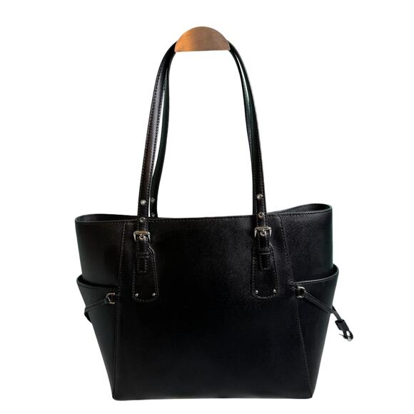 Michael Kors Voyager Crossgrain Leather Tote- Black*New without tags - Picture 4 of 10